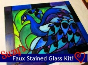 majestic peacock stained glass kit