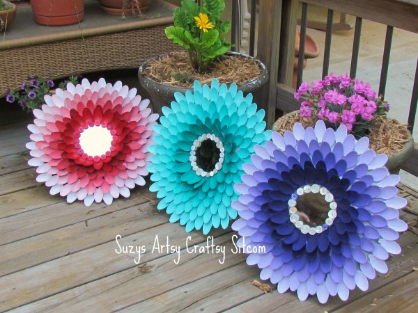 chrysanthemum mirrors made from spoons