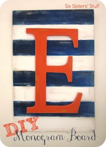 DIY Monogram Board by Six Sisters Stuff