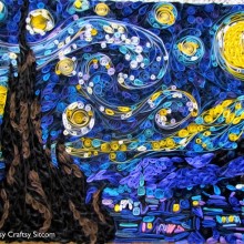 quilled starry night paper craft