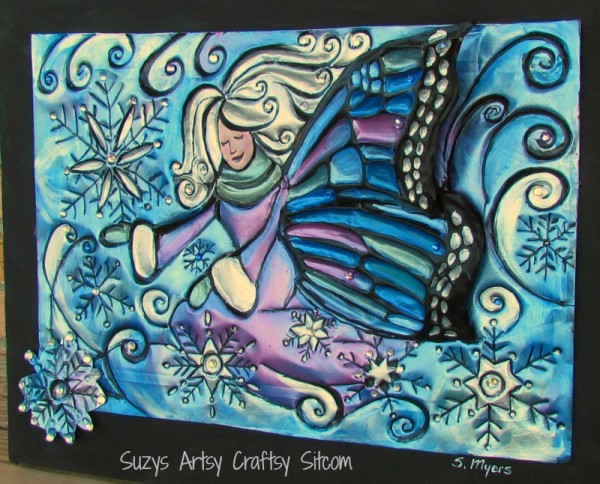 Winter Fairy free pattern metal embossing tutorial