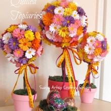 paper art quilled topiaries