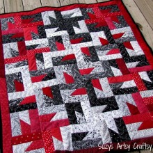 quilt pattern windmills at night