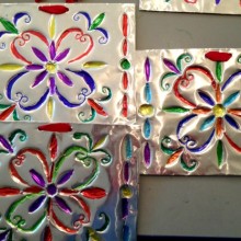 kids craft embossed aluminum