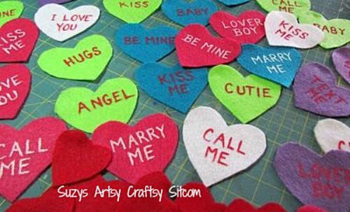 diy valentines conversation heart soaps