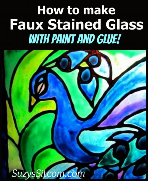 how to make faux stained glass