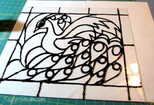 how to make faux stained glass