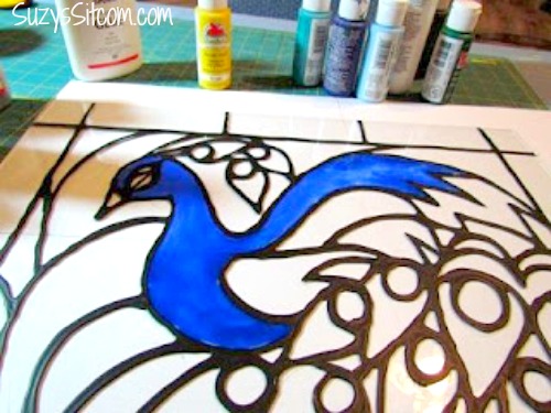 how to make faux stained glass