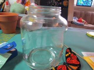 quilled butterfly in jar paper craft