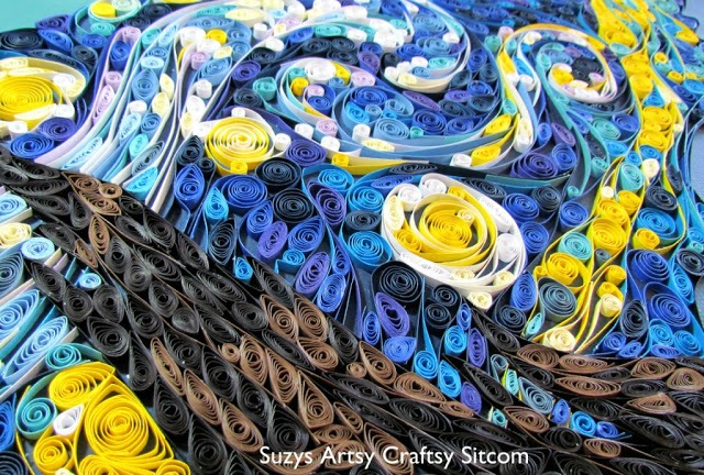paper quilled starry night