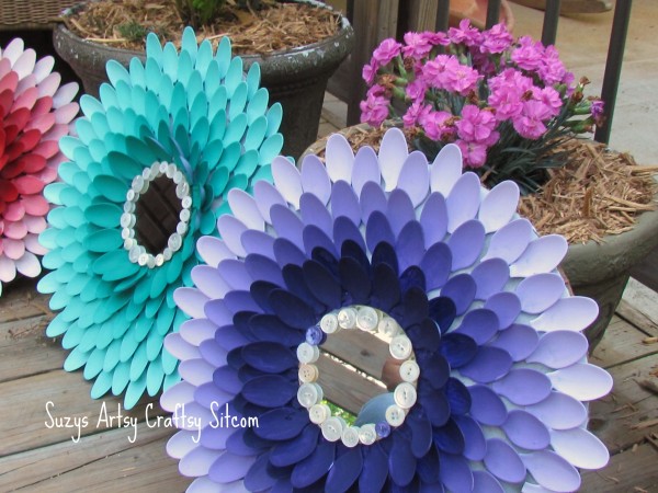 chrysanthemum mirrors made from spoons