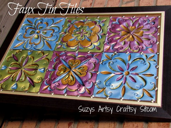 faux tin tiles from cookie sheets / suzys artsy craftsy sitcom