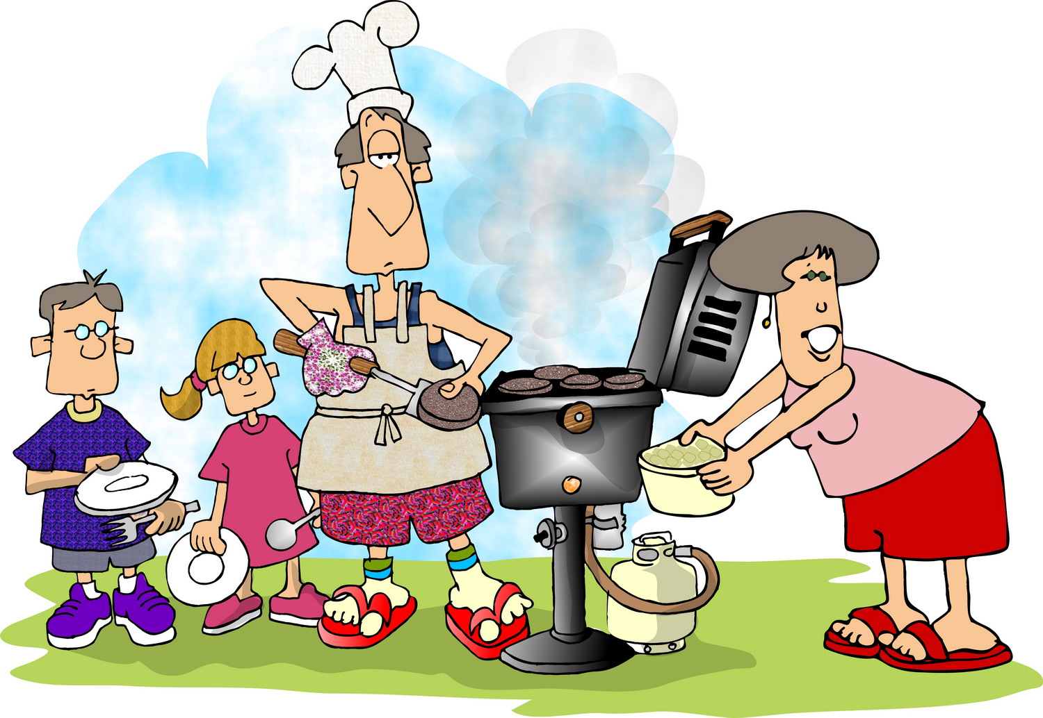 family barbeque picnic