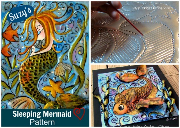 Beautiful art made from embossed disposable cookie sheets