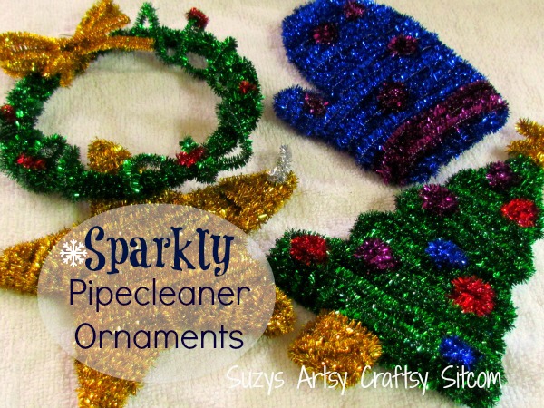 Easy Sparkly Pipe Cleaner Ornaments