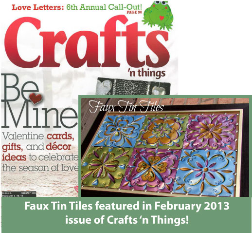 crafts n things magazine faux metal tiles tutorial