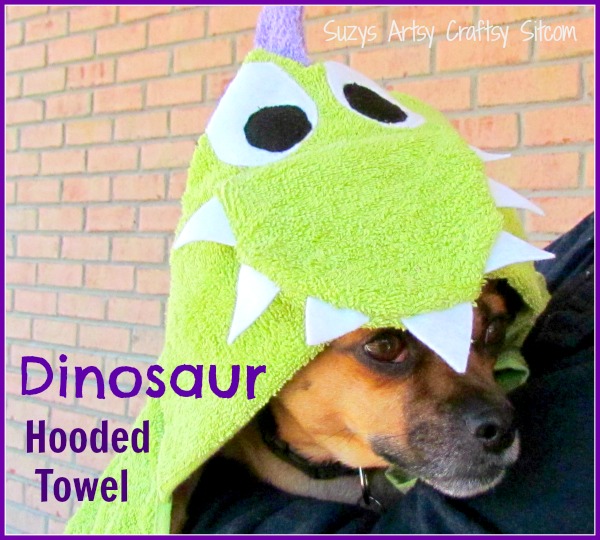 learn to sew series dinosaur hooded towel