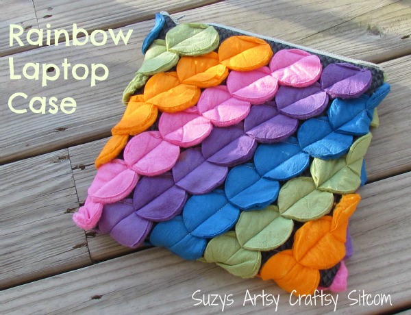 rainbow laptop case sewing tutorial