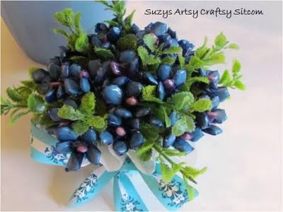 vintage blue floral bouquet