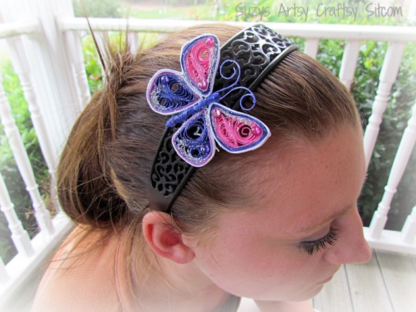 paper crafts quilled butterfly headband