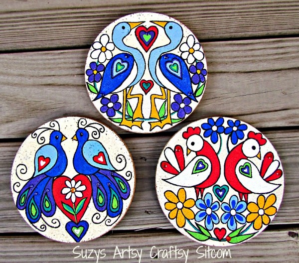 3 free folk art patterns to paint