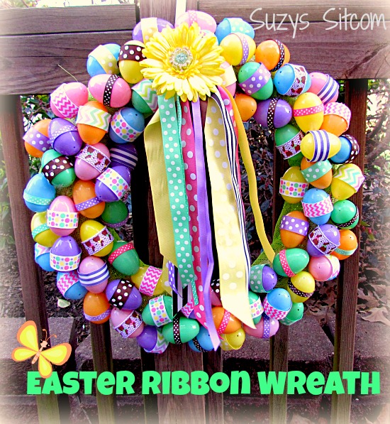 diy easter egg ribbon wreath