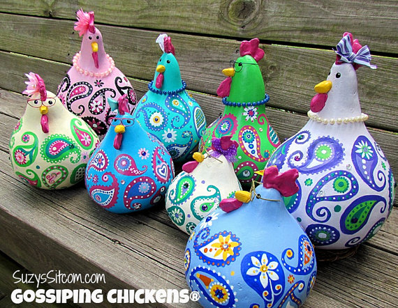 gossiping paisley chickens