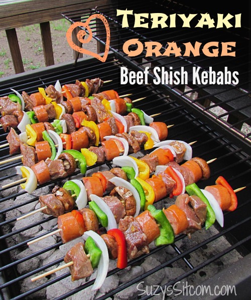 Teriyaki Orange Beef Kebabs and Wet Naps