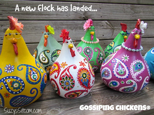 gossiping paisley chickens