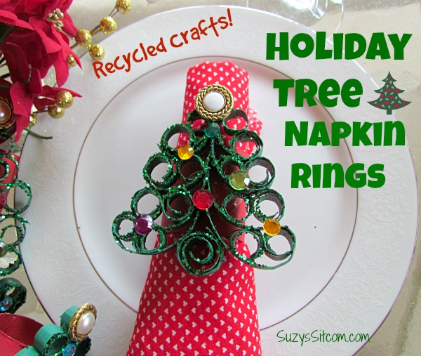 Holiday Tree Napkin Rings- easy DIY!