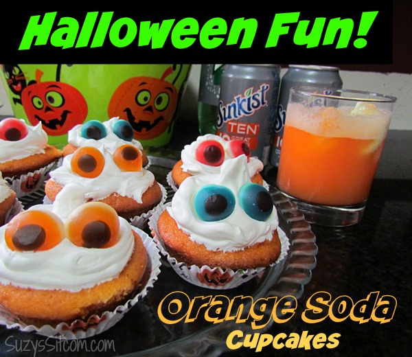 orange soda cupcakes and Halloween fun
