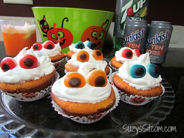 orange soda cupcakes and Halloween fun