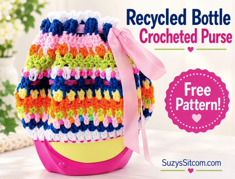 Fabric Softener Recycled Bottle Craft- Crocheted Purse