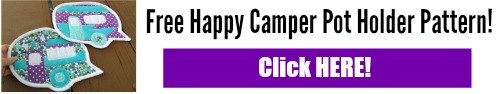 free happy camper pot holder pattern