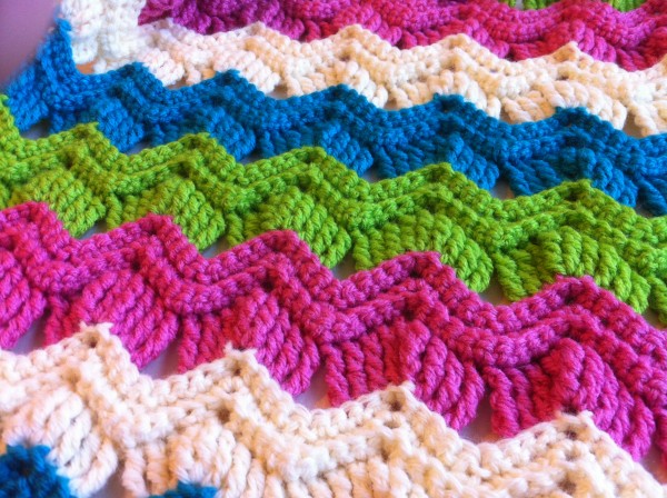 vintage fan ripple crochet stitch