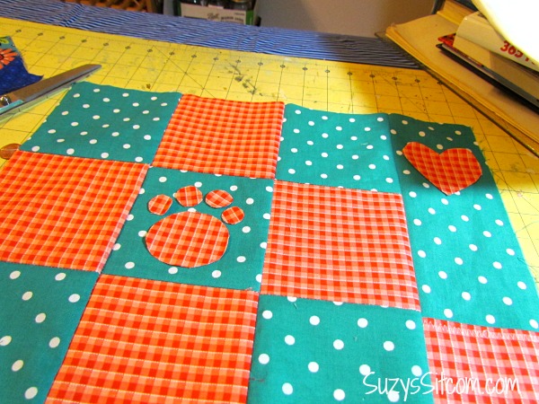 quilted doggie placemat free pattern