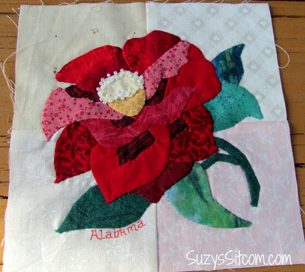 state flowers applique pattern