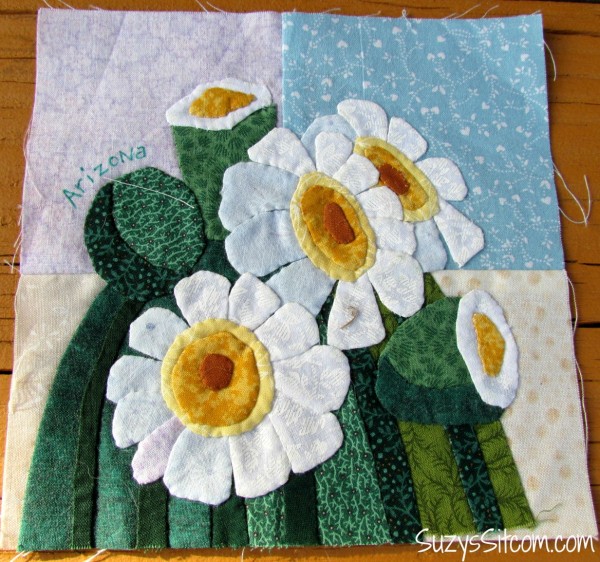 state flowers applique pattern