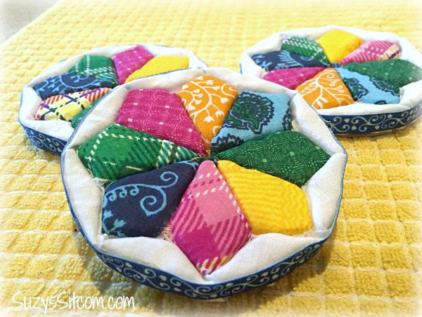 Easy to make No Sew Quilted Coasters