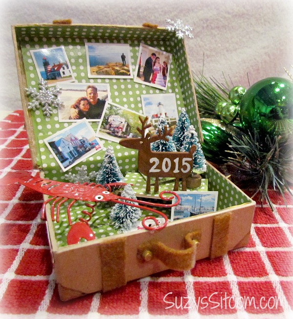 miniature vintage suitcase ornament