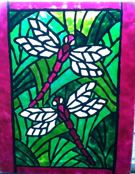 How to Make Stunning Faux Stained Glass With Just Glue and Paint