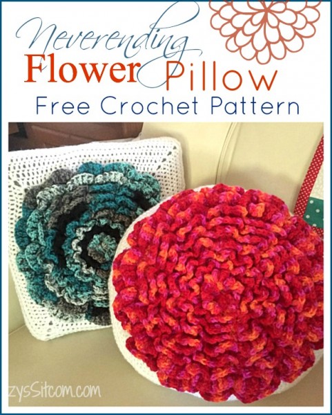 neverending crochet flower pillow pattern