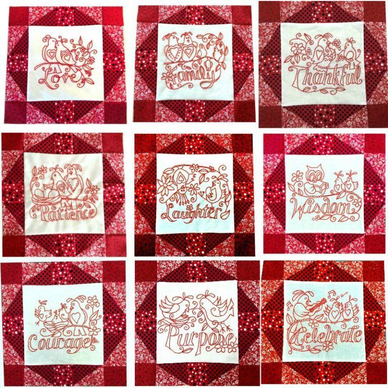 Quilt Pattern Block of the Month- Words to Live By
