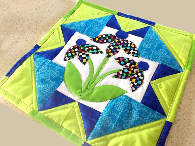 Daisy Blue Quilt Pattern- Block of the Month