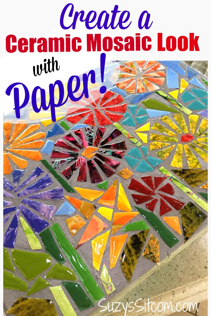 Recycled magazine art: How to create a ceramic mosaic look with paper