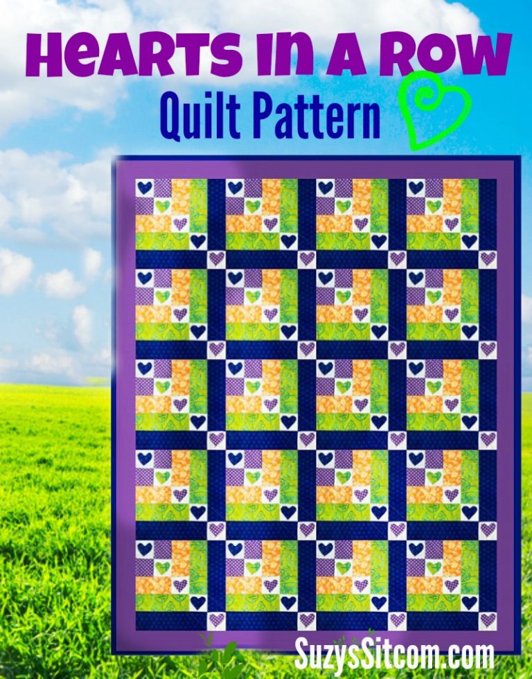Hearts in a Row Quilt Pattern- Block of the Month!