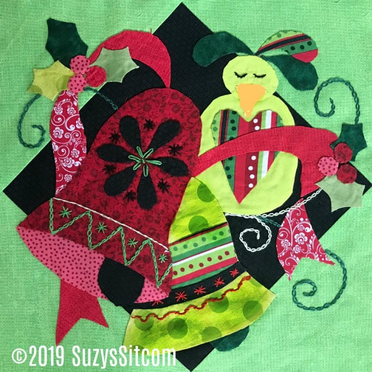 Holiday for the Birds Sew Along- Block 3- Bells!