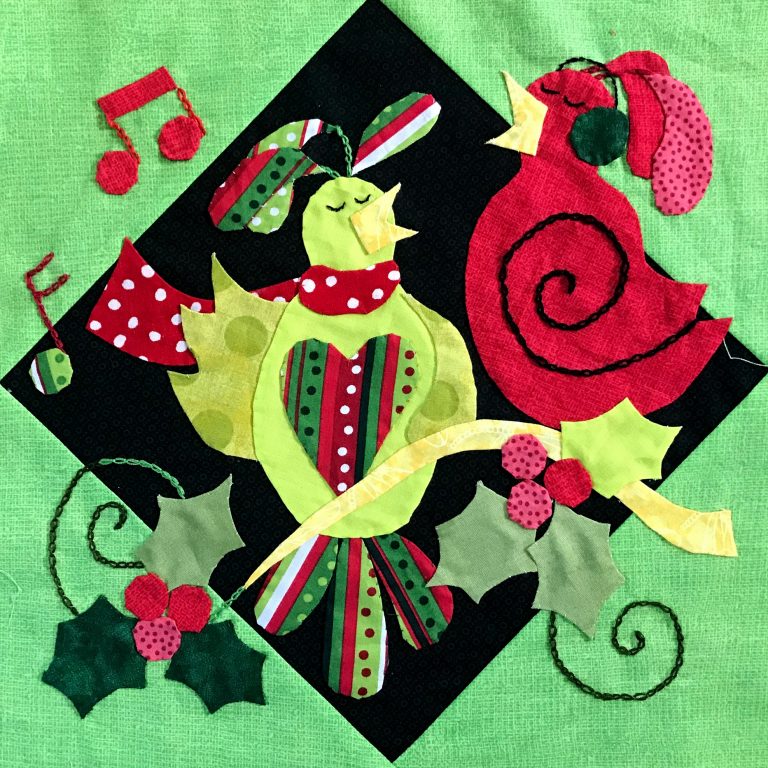 Holiday for the Birds Sew Along Block #4- Sing!