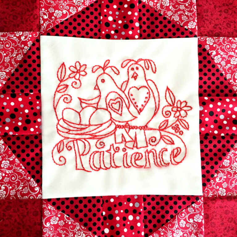 Words to Live By Sew Along- Block 4